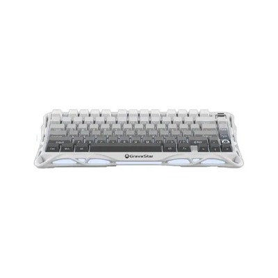 TECLADO GAMER INALAMBRICO GRAVASTAR MERCURY K1 INGLES RGB GRADIENT WHITE