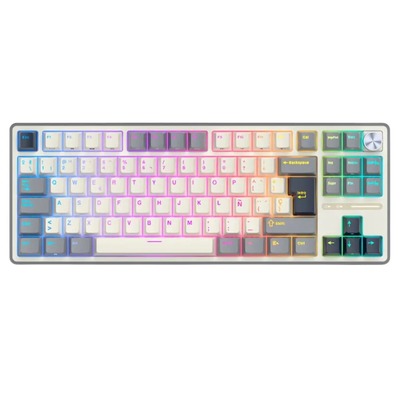 TECLADO ROYAL KLUDGE RK-R87PRO TKL SWITCH CREMOSO USB