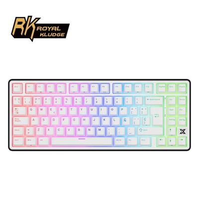 TECLADO ROYAL KLUDGE RK X87 CABLEADO BLACK NIGHT CREAMY SWITCH