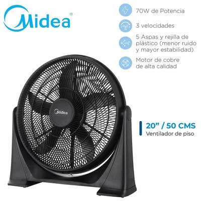 VENTILADOR PISO MIDEA MFA204MBPE_001 20 PULGADA 70 WATT