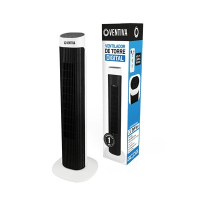 VENTILADOR TORRE EASYFIX VENTIVA 82CM CON CONTROL REMOTO TIMER